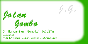 jolan gombo business card